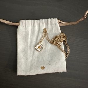 Gold Daisy Charm Necklace